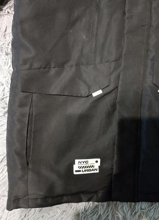 Черная зимняя куртка парка f&amp;f parka coat urban 11-12р. 1523 фото