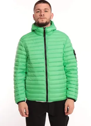 Куртка stone island lightweight packable hooded down jacket green