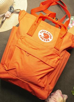 Сумка рюкзак водонепроникна kanken помаранчевого кольору розмір 45х27х12 см