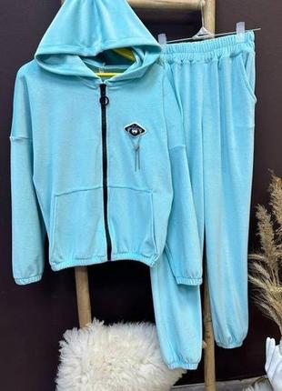 Велюровий костюм для дівчинки