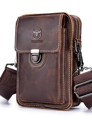 Сумка чоловіча через плече і на пояс шкіряна