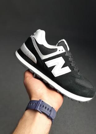 Кросівки new balance 574 чорні (біла n)