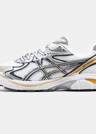 Чоловічі кросівки asics gt-2160 white orange silver асікс білого з сріблястим та помаранчевим кольорів2 фото