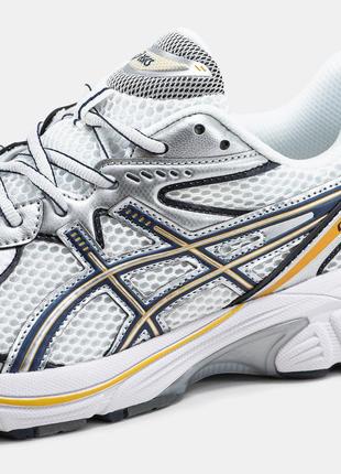 Чоловічі кросівки asics gt-2160 white orange silver асікс білого з сріблястим та помаранчевим кольорів6 фото