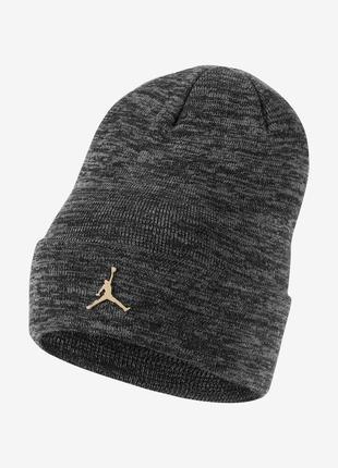 Шапка jordan cuffed beanie metal jumpman cw6402-091 one size