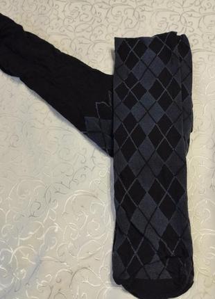 Колготки с рисунком плотные размер 3