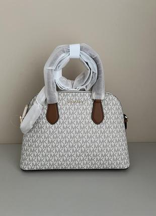 Сумка michael kors veronica medium logo dome satchel оригинал7 фото