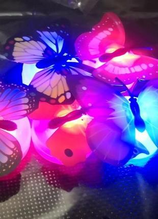 Набор светящихся бабочек, 5 шт.2 фото