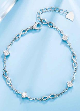 Срібний браслет безкінечність