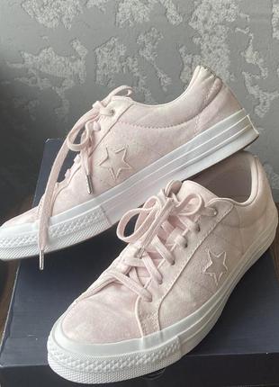 Кеды converse one star unisex оригинал конверс рожеві кеди мужские женские