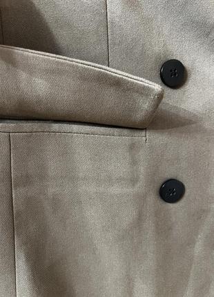 Двобортний піджак блейзер жакет коричневий холодний відтінок7 фото