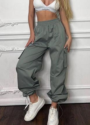 Брюки карго в стиле balenciaga мятные
