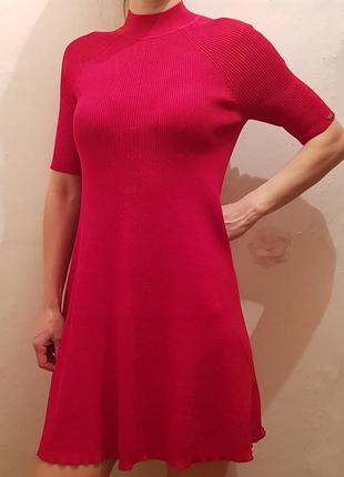 Шикарное стильное брендовое платье tommy hilfiger красивый красный цвет2 фото