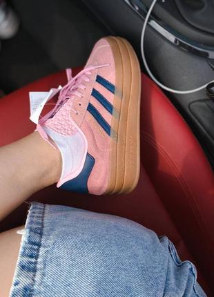 Кроссовки adidas gazelle bold pink glow5 фото