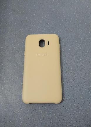 Чехол samsung galaxy j4 2018 (j400) dual layer cover gold (ef-pj400cfegru)