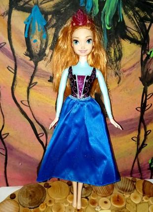 Кукла disney frozen sparkle princess anna+подарок