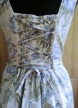 Натуральное платье с корсетной шнуровкой joe brouns,100% хлопок7 фото