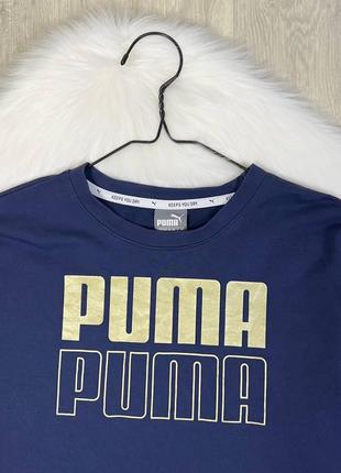 Темно-синий спортивный кроп-свитшот от puma3 фото