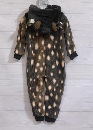 Теплая плюшевая пижама кигуруми олень jbc 2-3года3 фото
