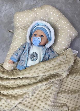 Подушка, кокон для новорожденных с бортиками для сна9 фото