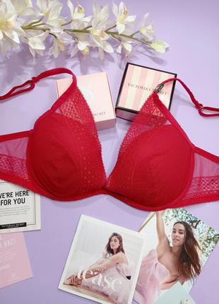 💋 яскравий червоний набір vs - оригінал victoria's secret мереживо10 фото