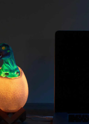 3d лампа ночник аккумуляторный яйцо динозавра el-543-122 фото