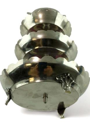 Конфетница бронзовая серебристая ( 21х 10х 12 см)3 фото