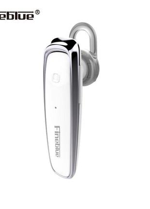 Бездротова bluetooth блютуз гарнітура для смартфона fineblue fx1 срібляста