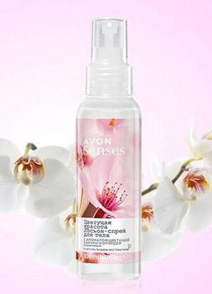 🌸 освежающий лосьон-спрей мист для тела с ароматом сакуры и орхидеи avon эйвон 100 мл