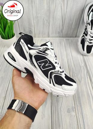 Женские кроссовки new balance 530 white black