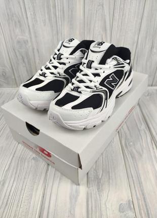 Женские кроссовки new balance 530 black white9 фото
