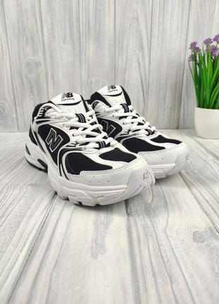 Женские кроссовки new balance 530 black white3 фото