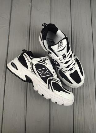 Женские кроссовки new balance 530 black white2 фото
