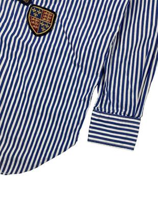 Polo ralph lauren рубашка редкая бойсфит с нашивками4 фото