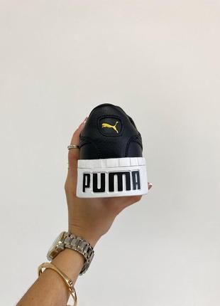 Женские черно-белые кожаные кроссовки в стиле puma cali  🆕 кеды пума кали4 фото