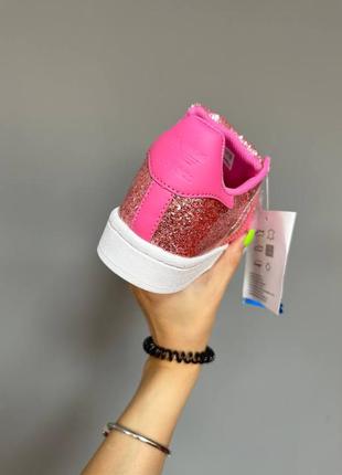 Adidas superstar glitter pink жіночі рожеві кросівки з блискітками кеди весна осінь літо розовые блестящие кеды кроссовки с блёстками демисезонные10 фото