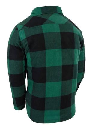 Флисовая куртка-рубашка в клетку размер l