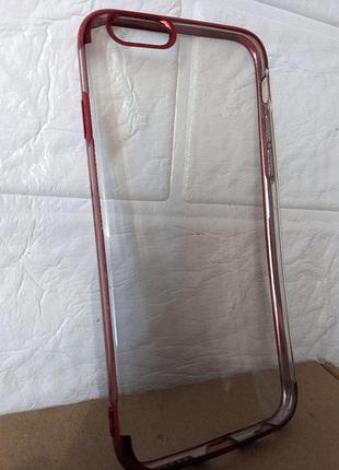 Чехол красный силикон для iphone 6, 6s