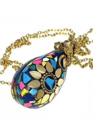 Аромакулон бронзовый с инкрустацией (5,5 см)