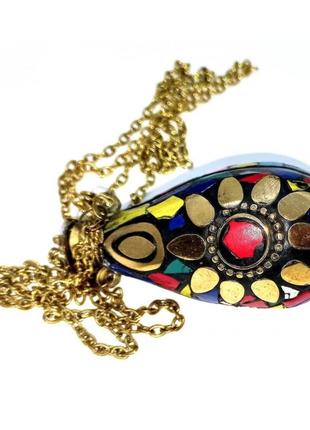 Аромакулон бронзовый с инкрустацией (5,5 см)