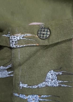 Дизайнерская блуза из вискозы в принт жираф s-m4 фото
