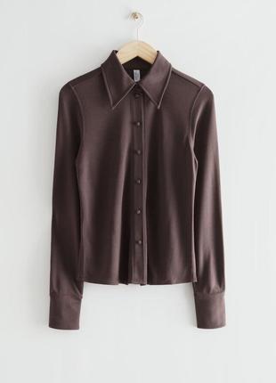 Сорочка блуза straight jersey shirt / 38