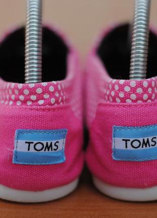 Розовые кеды, балетки, слипоны, эспадрильи toms в горошек, 37.5 размер. оригинал6 фото