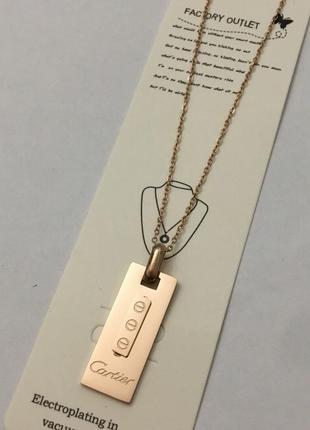Цепочка с подвеской позолоченная stainless steel, xuping из медицинского золота