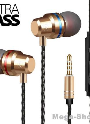 Вакуумные стерео наушники гарнитура проводные с регулировкой громкости и микрофоном ny4872g