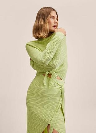 Светр в рубчик із вузлом mango 3508