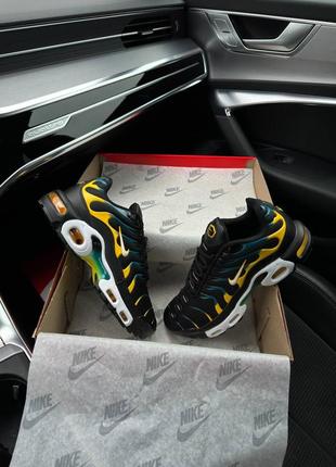 Мужские кроссовки найк аир макс nike air max plus black teal yellow
