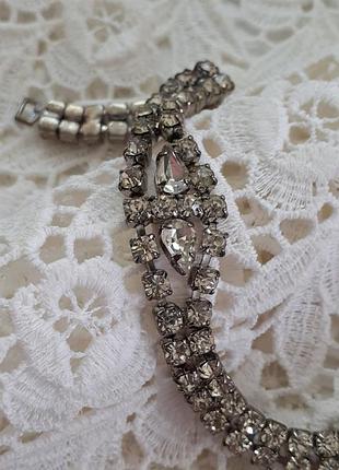 Браслет "капли росы" монтаниты кристаллы чехословакия винтаж