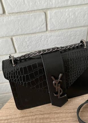 Женская мини сумочка клатч на плечо с цепочкой