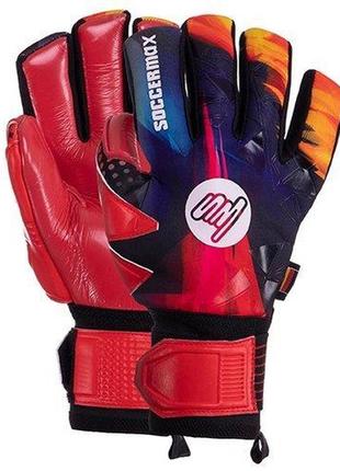 Перчатки вратарские soccermax gk-005 10 красно-фиолетовый (57569049)
